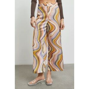 Urban Outfitters Olympia Satin Pants Retro 70s Psychedelic Disco